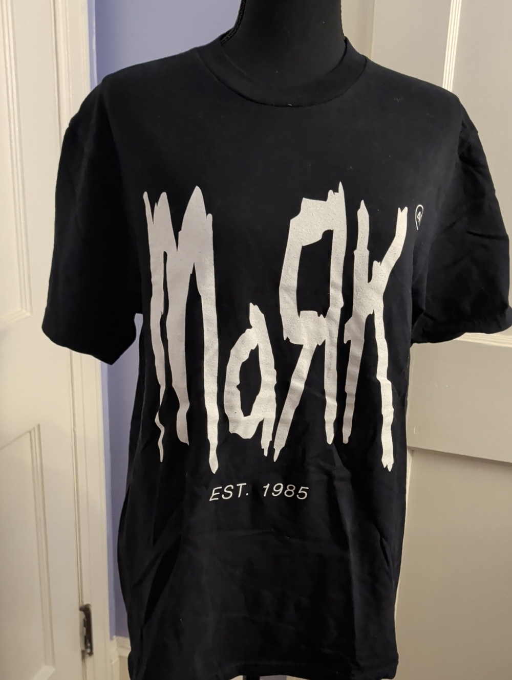 Gildan Black Tee with Large White MARK Graphic